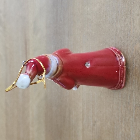 Vintage Santa Bell Christmas Ornament – Ceramic Pottery - Picture 4 of 7